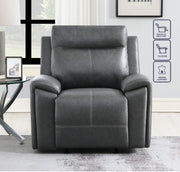 Steve Silver Gaston Gray Manual Recliner