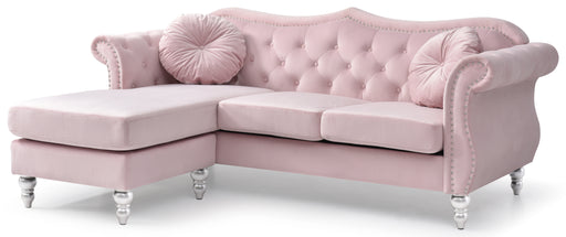 Glory Furniture Hollywood Pink Sofa Chaise