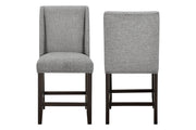2 New Classic Furniture Faust Gray Counter Height Chairs