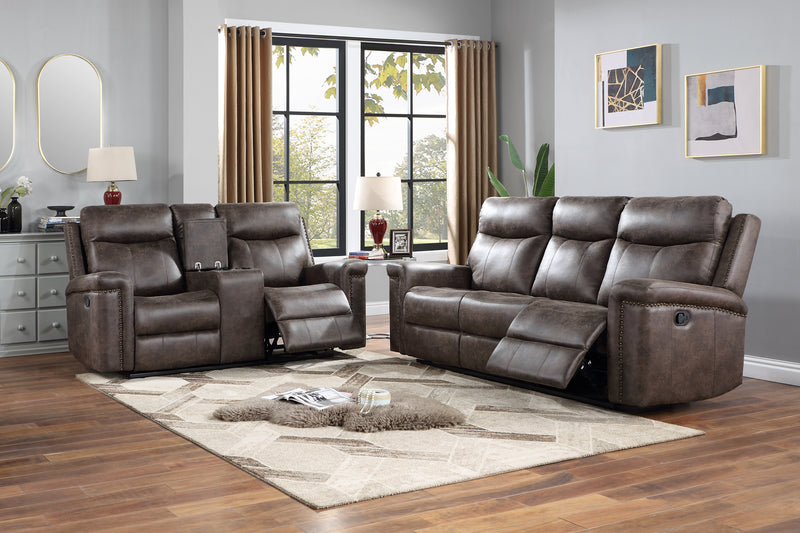 New Classic Furniture Quade Mocha 2pc Living Room Set SF-LV