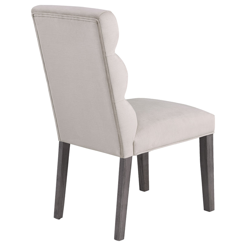 2 Coaster Furniture Carla Grey Stone Side Chairs
