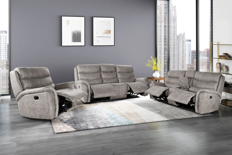 New Classic Furniture Kamari Gray Glider 3pc Living Room Set