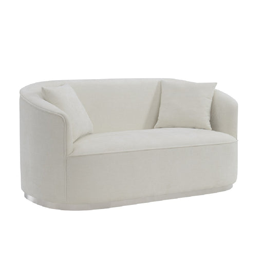Acme Furniture Odette Beige Loveseat with 2 Pillows