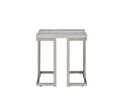 Steve Silver David White Grey End Table