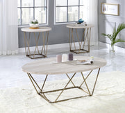 Steve Silver Rowyn Gray Faux Marble Top End Table