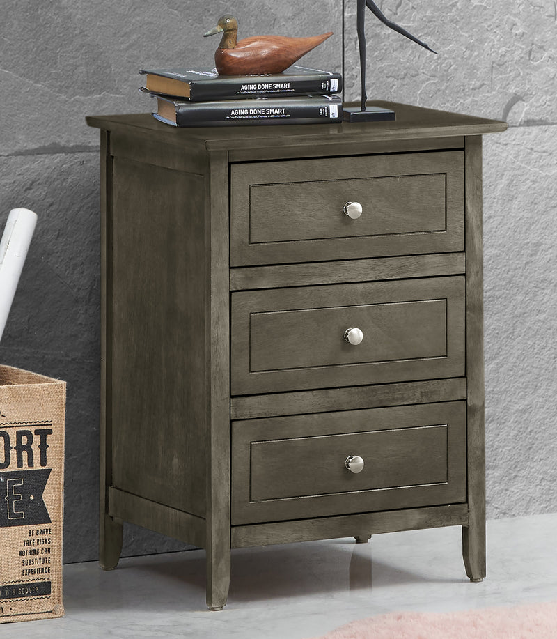 Glory Furniture Daniel Teal 3 Drawers Nightstand