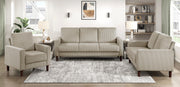Home Elegance Crandall Taupe 3pc Living Room Set