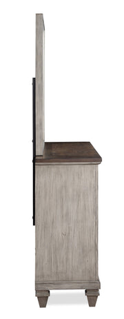 New Classic Furniture Mariana Vintage Creme Dresser and Mirror