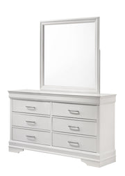 Galaxy Home Brooklyn White Wood Mirror