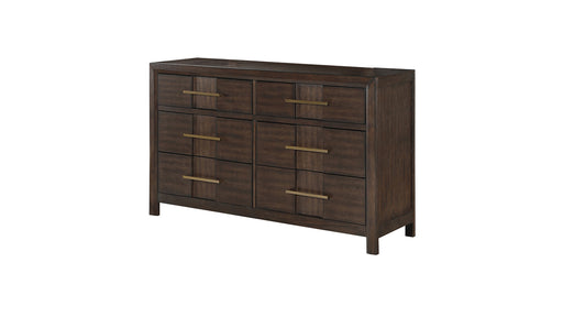 Galaxy Home Kenzo Walnut 6 Drawer Dresser
