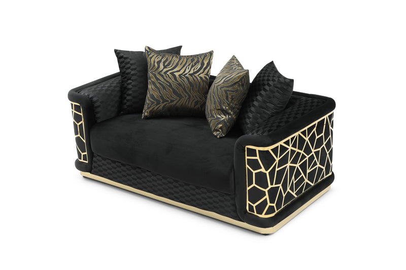 Glory Furniture Talia Black Loveseat