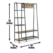 Steve Silver Hampton Brown Black Hall Tree