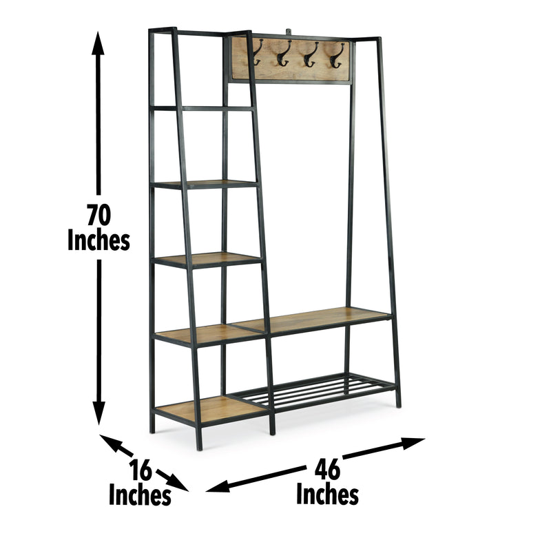 Steve Silver Hampton Brown Black Hall Tree