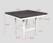 Crown Mark Fulton Chalk Grey Counter Height Table