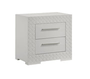 Galaxy Home Blanca White 2 Drawer Nightstand