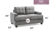 Glory Furniture Sandridge Black Loveseat