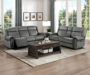 Home Elegance Brennen Gray 2pc Living Room Set