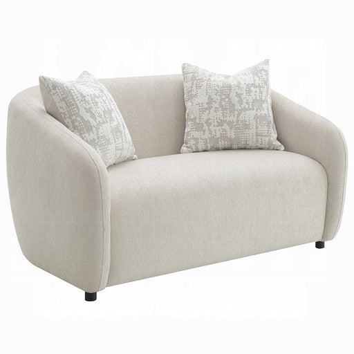 Acme Furniture Etienne Beige Loveseat with 3 Pillows