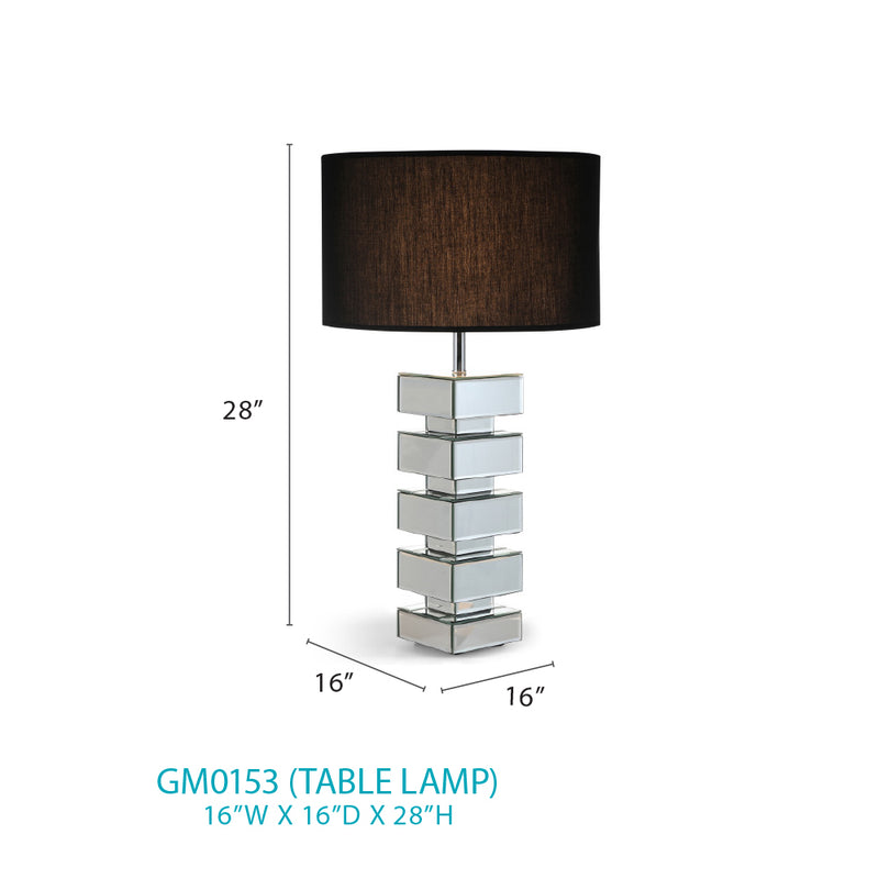Glory Furniture Silvery Black Table Lamp
