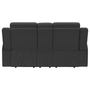 Coaster Furniture Brentwood Dark Charcoal Grey Reclining Loveseat