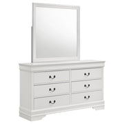Coaster Furniture Louis Philippe White Dresser and Mirror