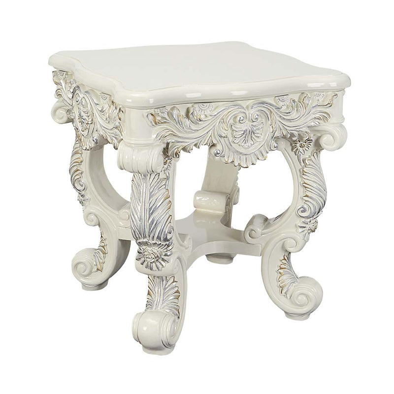 Acme Furniture Adara Antique White 3pc Coffee Table Set