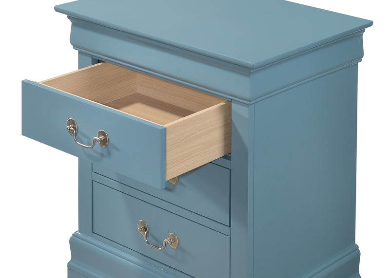 Glory Furniture Louis Phillipe Gray 3 Drawers Nightstand