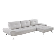 Home Elegance Dominic Beige 2pc Sectional with Right Chaise
