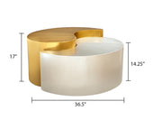 Galaxy Home Ying Yang Black Gold Coffee Table