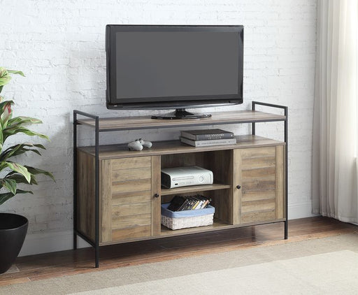Acme Furniture Baina Rustic Oak Black TV Stand