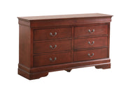 Glory Furniture Louis Phillipe Cherry Solid Wood Dresser