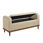 Home Elegance Brigitte Blue Lift Top Storage Bench
