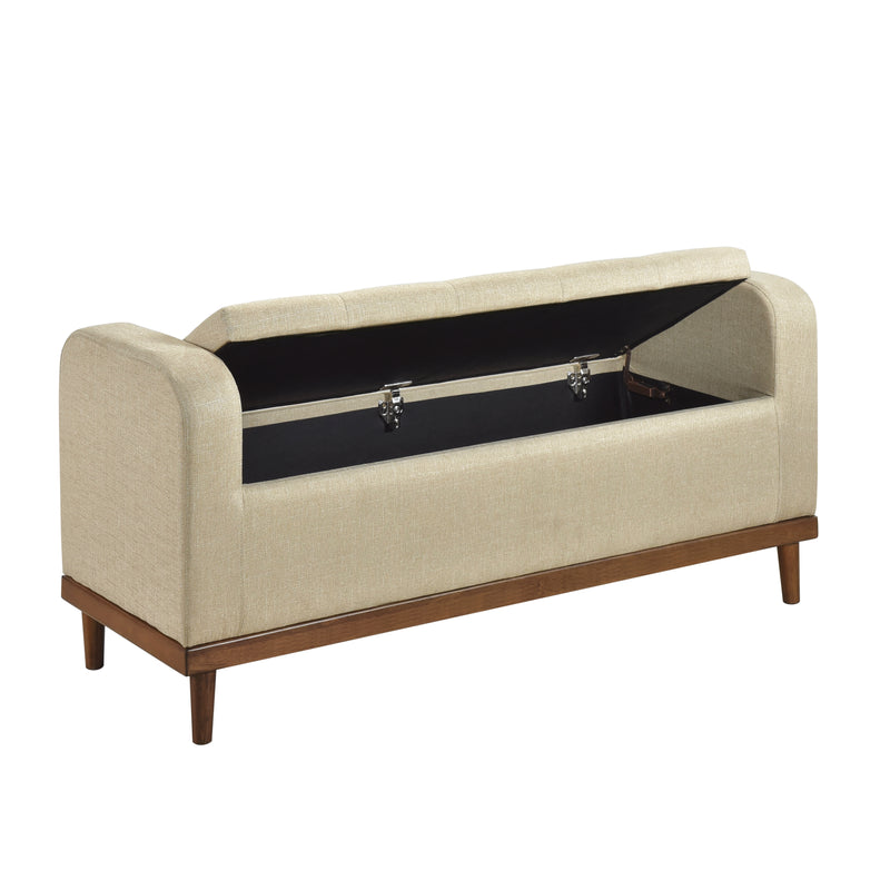 Home Elegance Brigitte Blue Lift Top Storage Bench