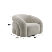 Acme Furniture Irma Gray Boucle Swivel Accent Chair