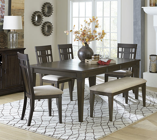 Home Elegance Makah Brown Beige 6pc Dining Room Set