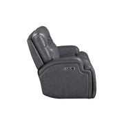 New Classic Furniture Titan Gray Sofa with Power Headrest Footrest