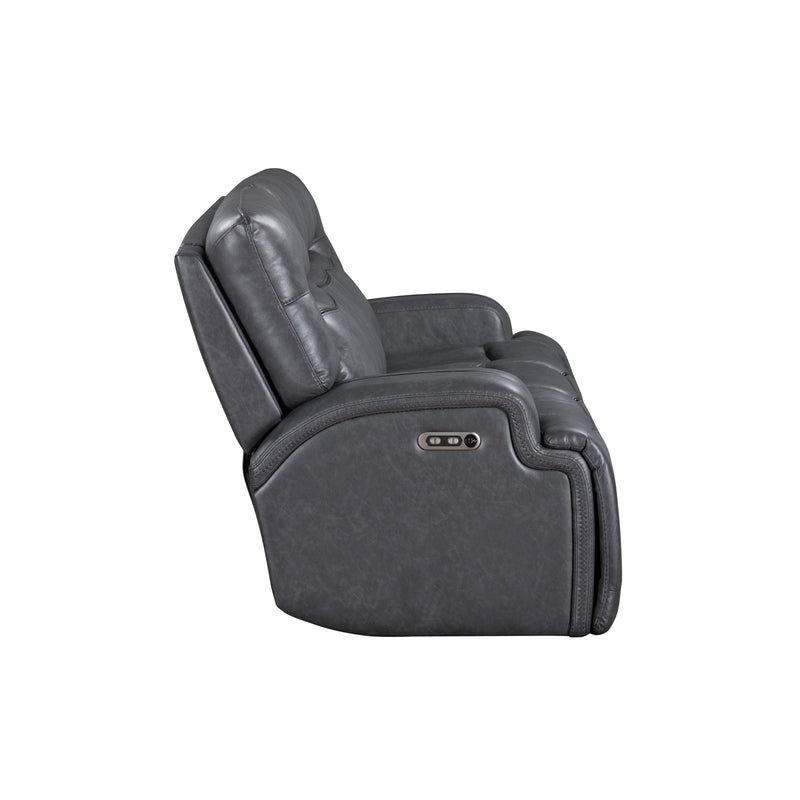 New Classic Furniture Titan Gray Sofa with Power Headrest Footrest