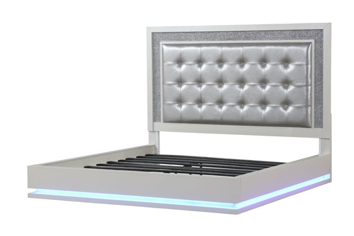 Galaxy Home Passion Milky White 5pc King Bedroom Set with Vanity Set