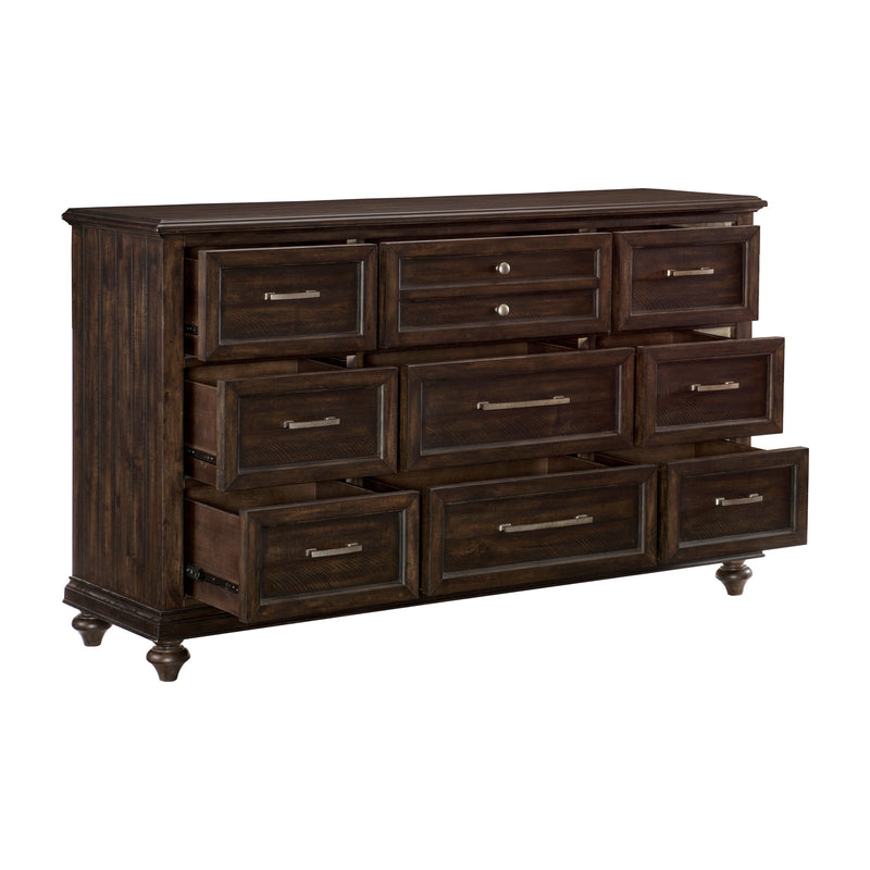 Home Elegance Cardano Dark Brown Dresser and Mirror
