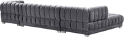 Meridian Furniture Gwen Black Velvet 3pc Sectional