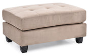Glory Furniture Malone Chocolate Sectional with Ottoman