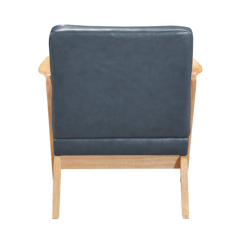 Home Elegance Gideon Natural Blue Accent Chair