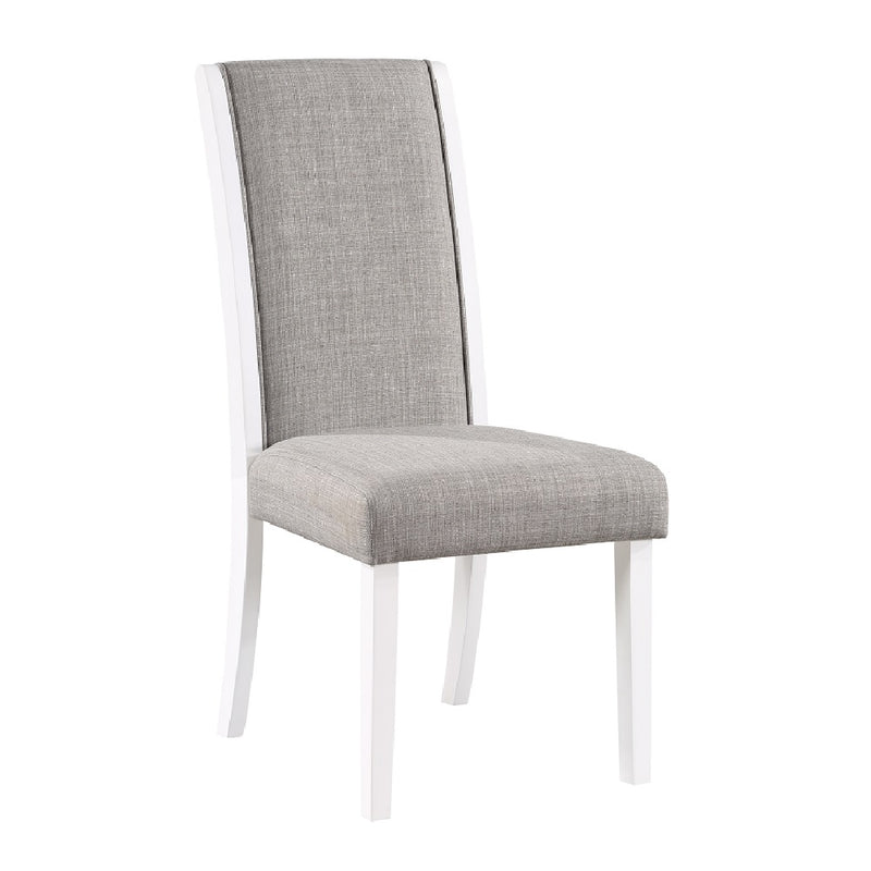 2 Acme Furniture Hollyn Gray White Side Chairs