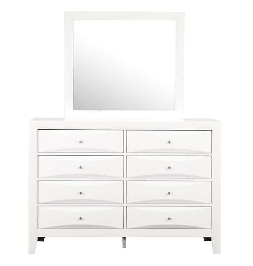 Glory Furniture Marilla White Dresser and Mirror
