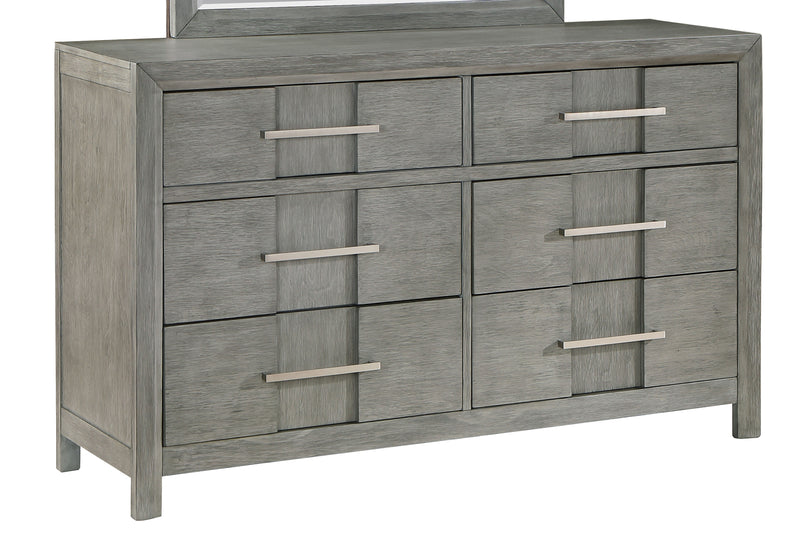 Galaxy Home Kenzo Gray 6 Drawer Dresser