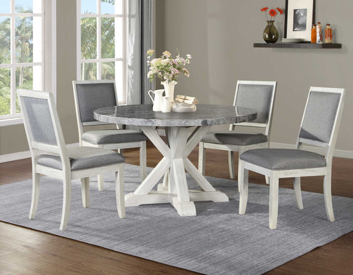 Steve Silver Canova Gray Round 5pc Dining Room Set