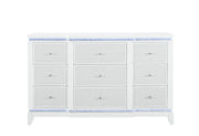 Global Furniture Alina White Dresser with LED