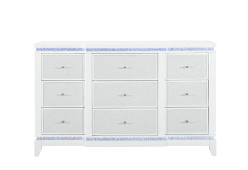 Global Furniture Alina White Dresser with LED