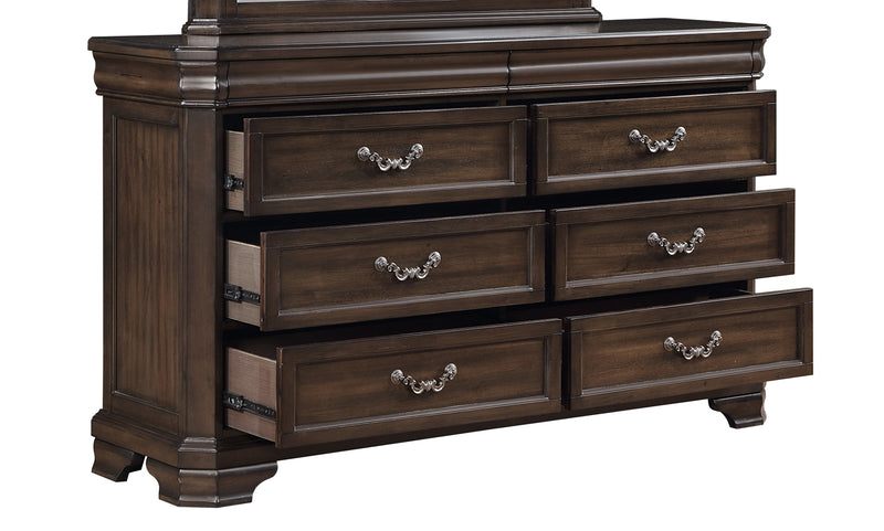 New Classic Furniture Lyndhurst Walnut Brown Dresser