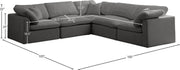 Meridian Furniture Plush Cream Modular 5pc Sectional